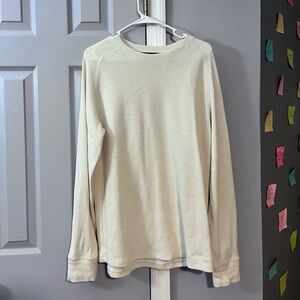 Eddie Bauer Men's Off-White Long Sleeve Tee